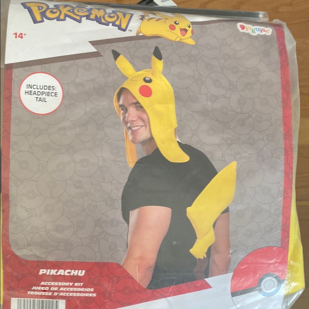 New Pokemon Pikachu Adult Accessories Costume Set